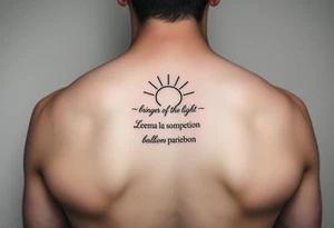 I’m looking for a cool, minimalist graphic to embody the birth of my son Luca. His name means bringer of the light. I’m ok having bringer of light in a quote also, possibly in latin tattoo idea