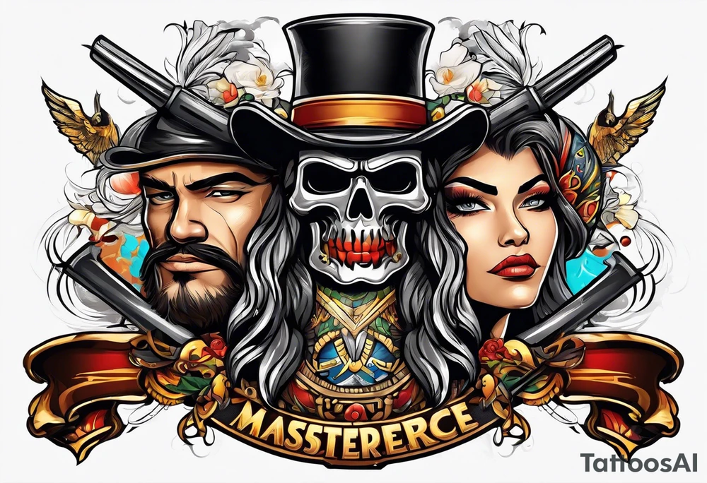 Cuervo en combate de frente a la carga tattoo idea