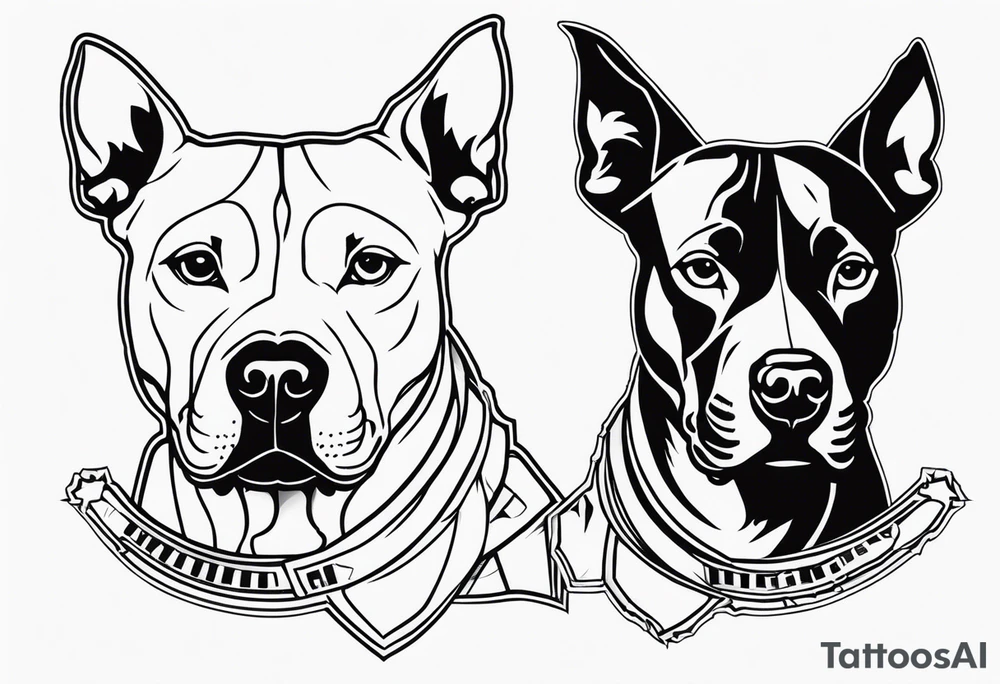 Pitbull, army, christian tattoo idea