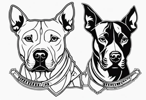 Pitbull, army, christian tattoo idea
