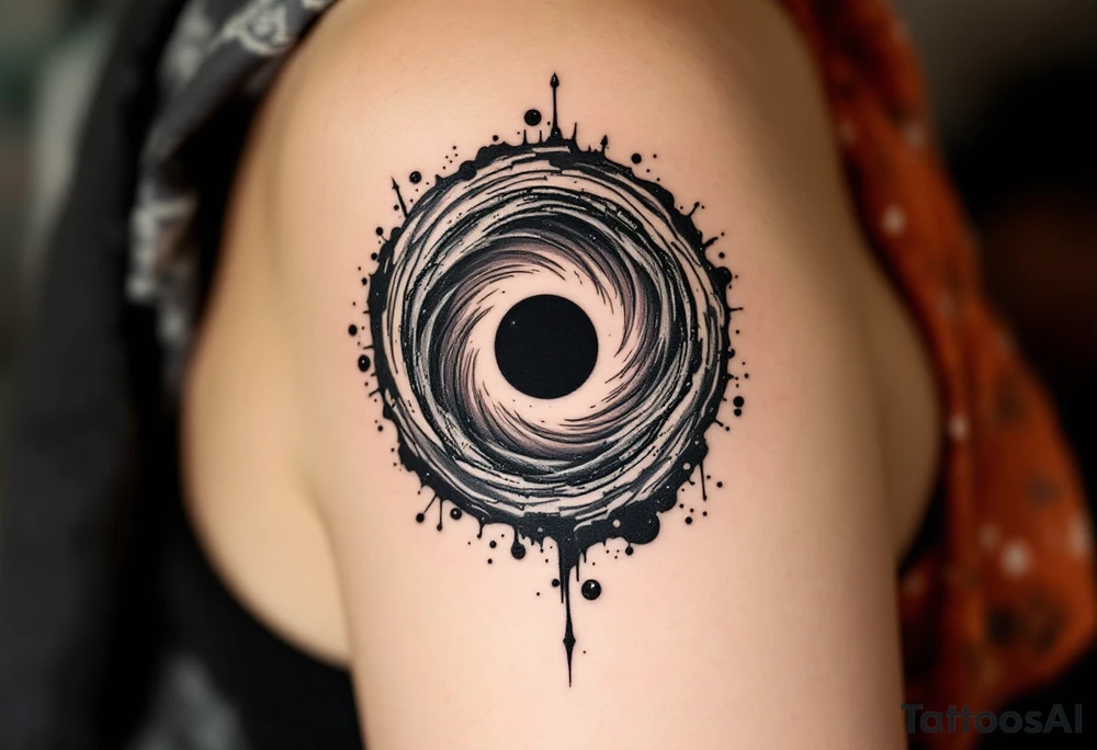 Black hole tattoo idea