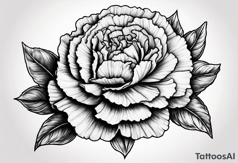 Carnation with
 moon tattoo idea