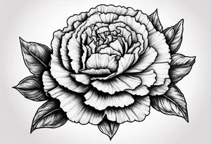 Carnation with
 moon tattoo idea