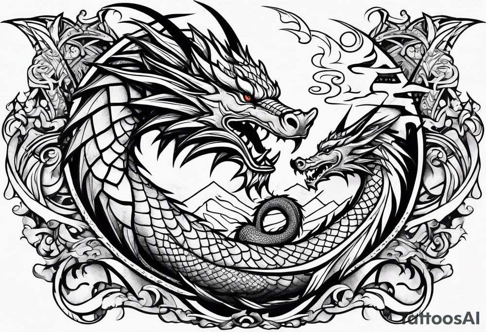 dragon , arm tattoo idea