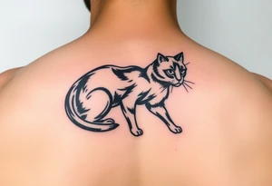black cat tattoo idea