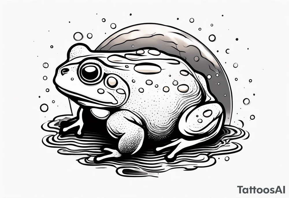 A toad in a thunderstorm tattoo idea
