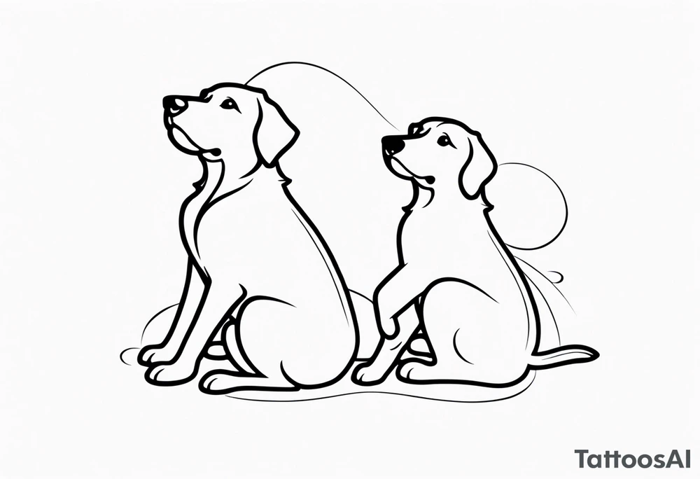 dog love tattoo idea