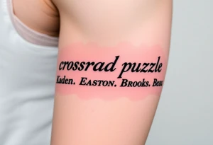 Crossroad puzzle Kaden Easton Brooks Beau tattoo idea