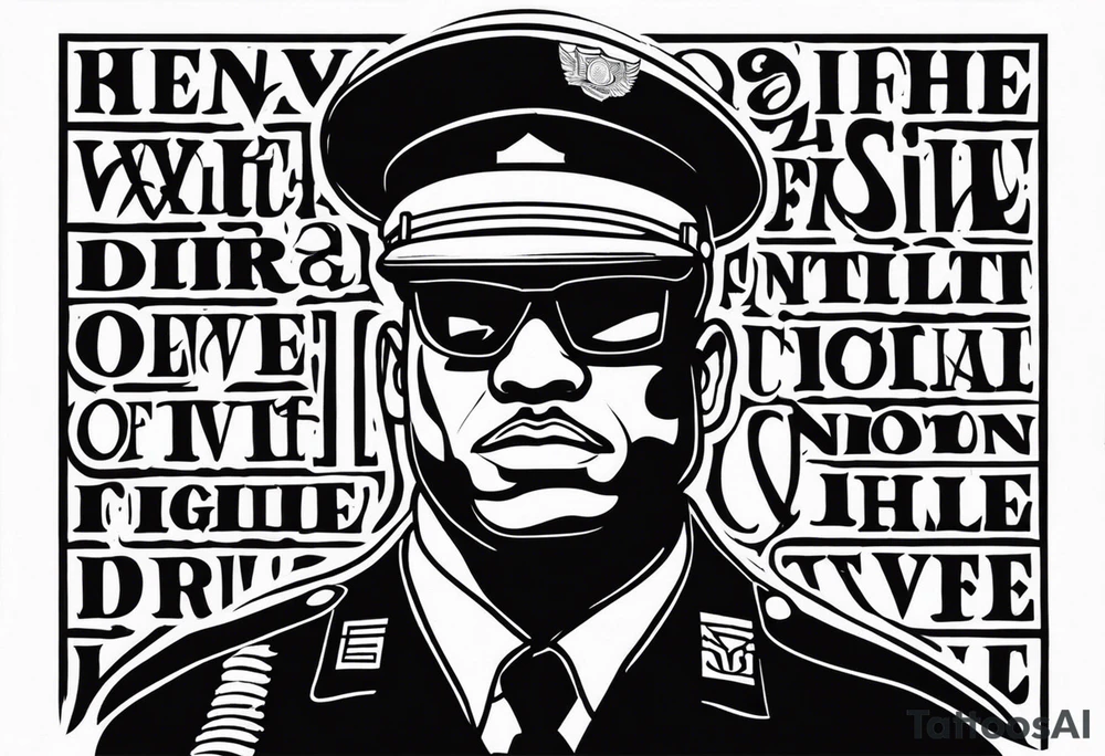 Officer with a big dick tattoo idea
