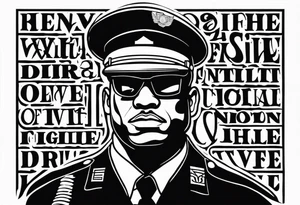 Officer with a big dick tattoo idea