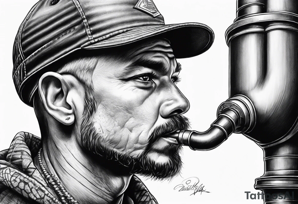 pipe layer, work hard, tattoo idea
