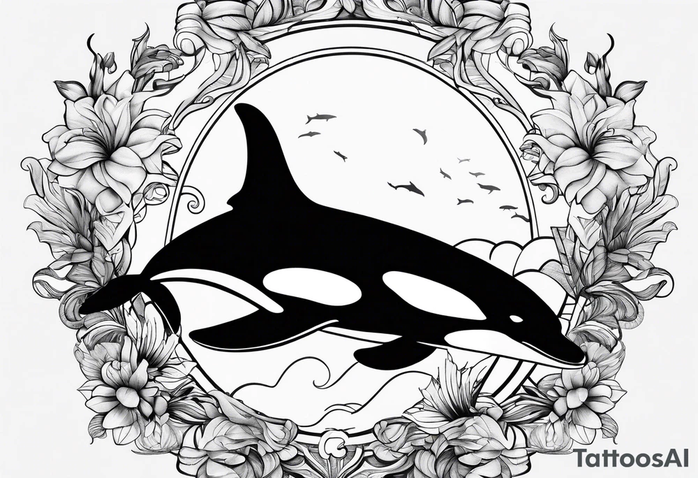 Orca whale tattoo idea