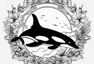 Orca whale tattoo idea