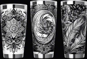 20 oz tumbler, personalized, fantasia, floral , dreamscape, feathers, Cheshire, the wrong Alice tattoo idea