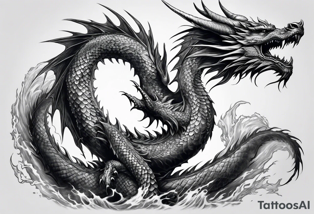 ice dragon tattoo idea