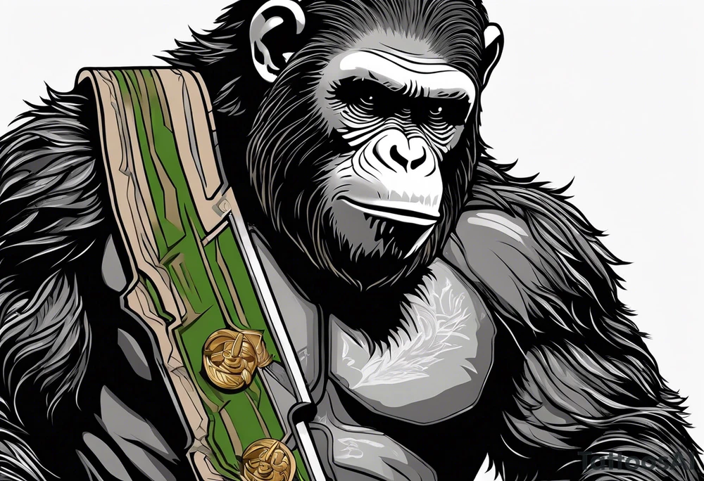 Caesar from the movie planet of the apes tattoo idea