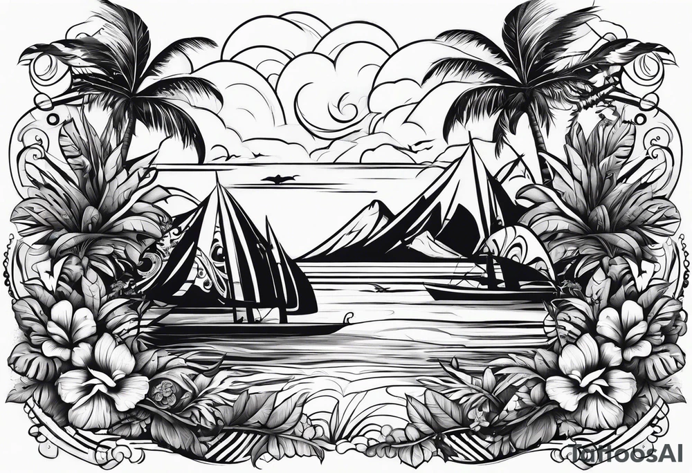 island vibes tattoo idea