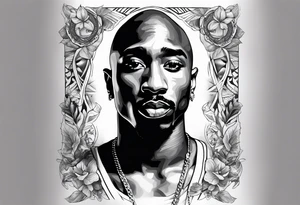 2pac sleeve tattoo idea