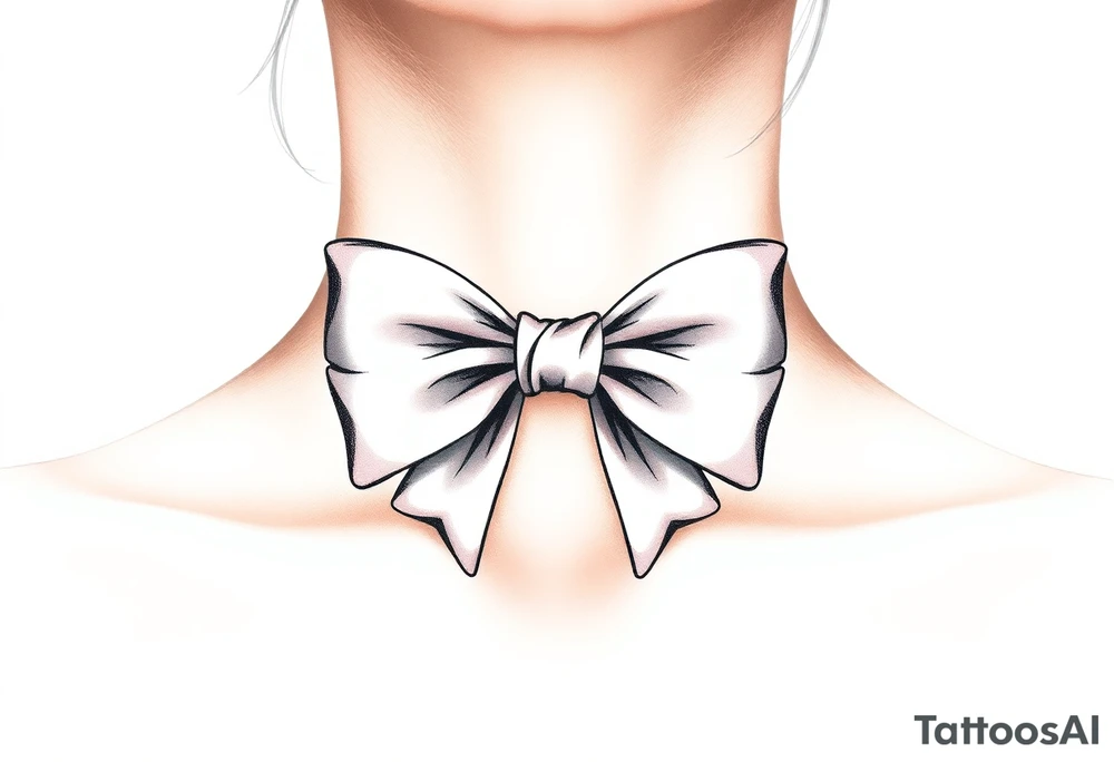 A softly detailed bowtie and a pair of cufflinks tattoo idea