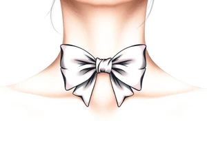 A softly detailed bowtie and a pair of cufflinks tattoo idea