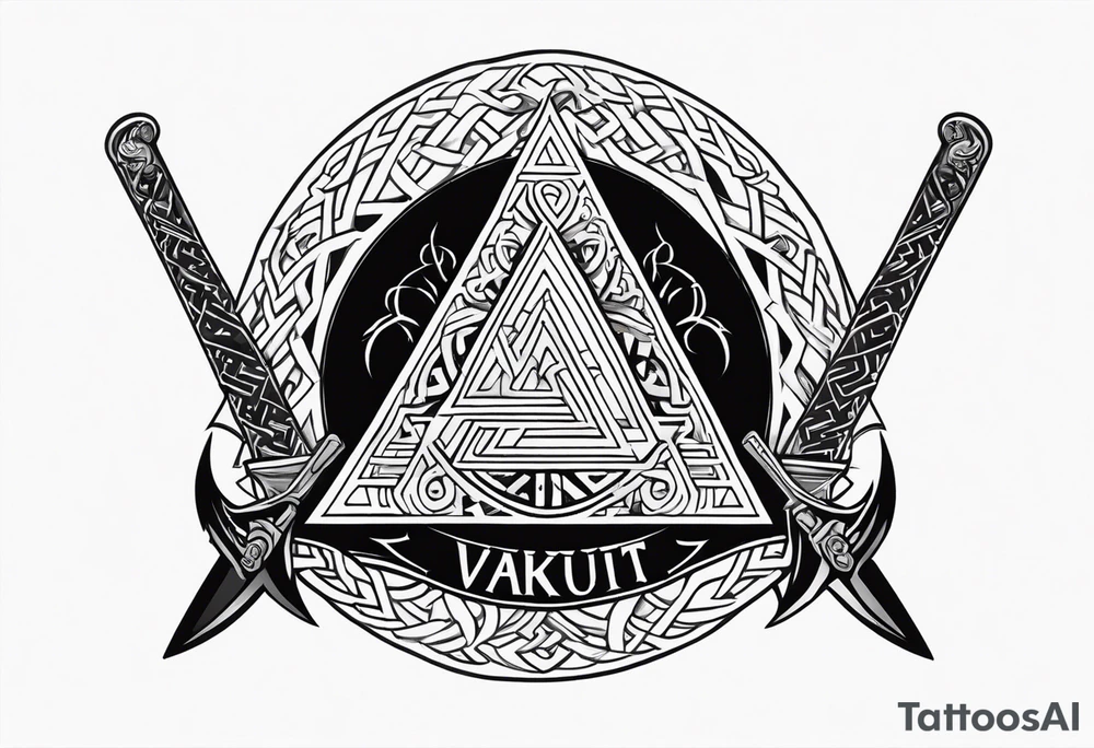 Valhalla
Sword shield valknut axe norse dragon tattoo idea