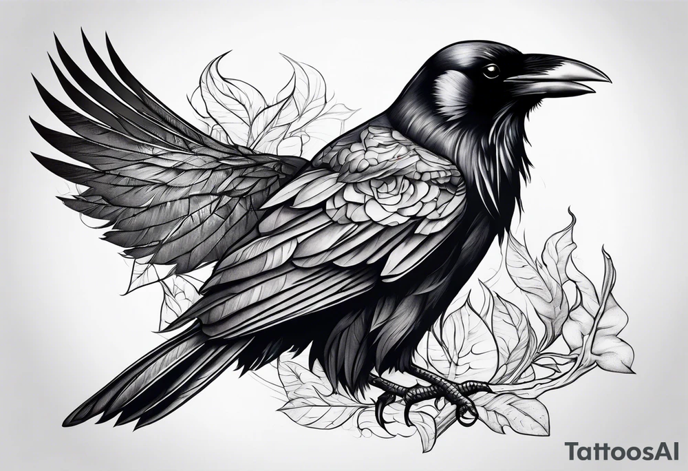 Raven tattoo idea