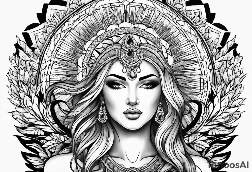 Sunbeams on both shoulders tattoo idea