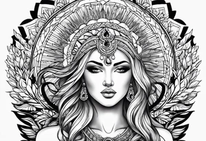 Sunbeams on both shoulders tattoo idea