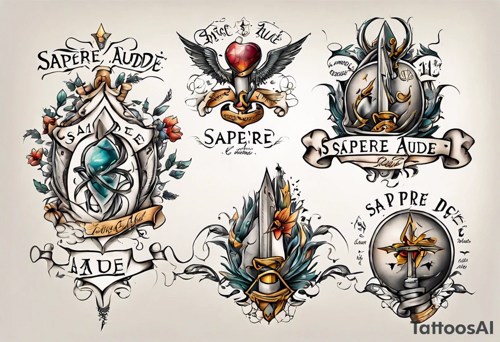 Schriftzug "sapere aude" tattoo idea