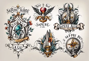 Schriftzug "sapere aude" tattoo idea