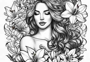 Bestfriends lillies and lilac tattoo idea
