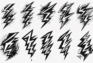 Multiple lightning strikes tattoo idea