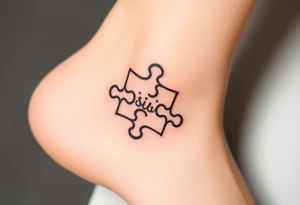 autism puzzle piece tattoo idea