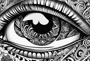 Lots of creepy eyes tattoo idea