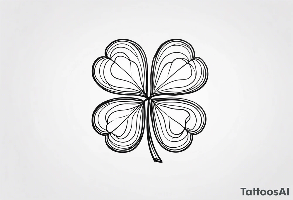 one small single three leaf clover tattoo idea