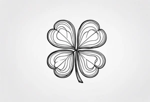 one small single three leaf clover tattoo idea