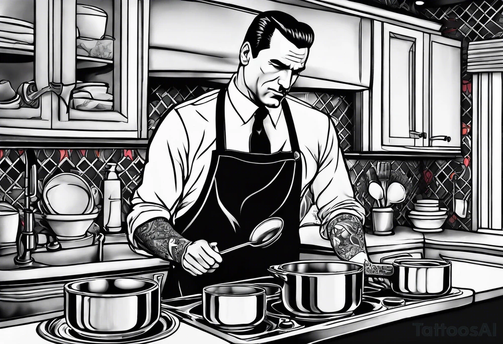 Don Draper washing dishes tattoo idea