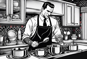 Don Draper washing dishes tattoo idea
