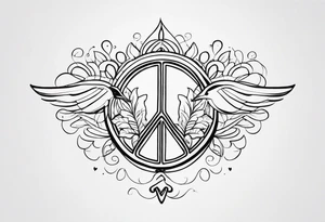 Something that means peace and love for mental health battle tattoo idea