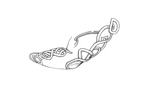 Celtic tribal knots
and bands black and white shading sleeve simple tattoo idea