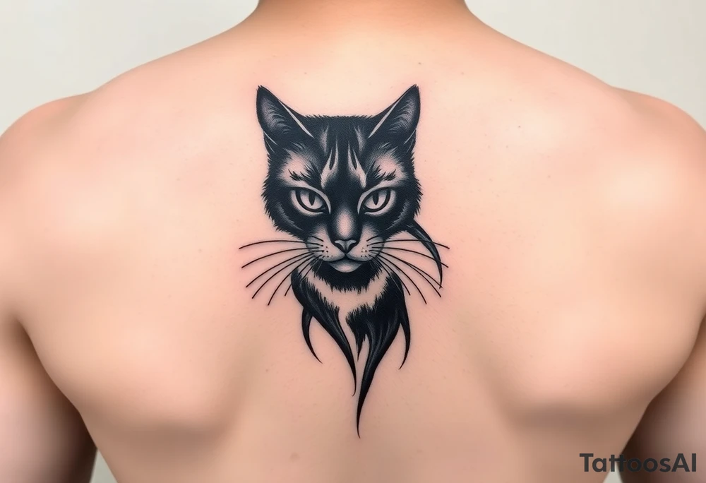 black cat tattoo idea