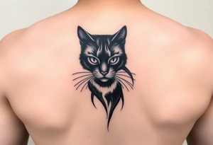 black cat tattoo idea