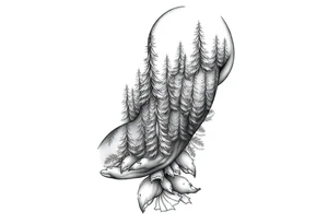 Coniferous forest forearm tattoo sleeve tattoo idea