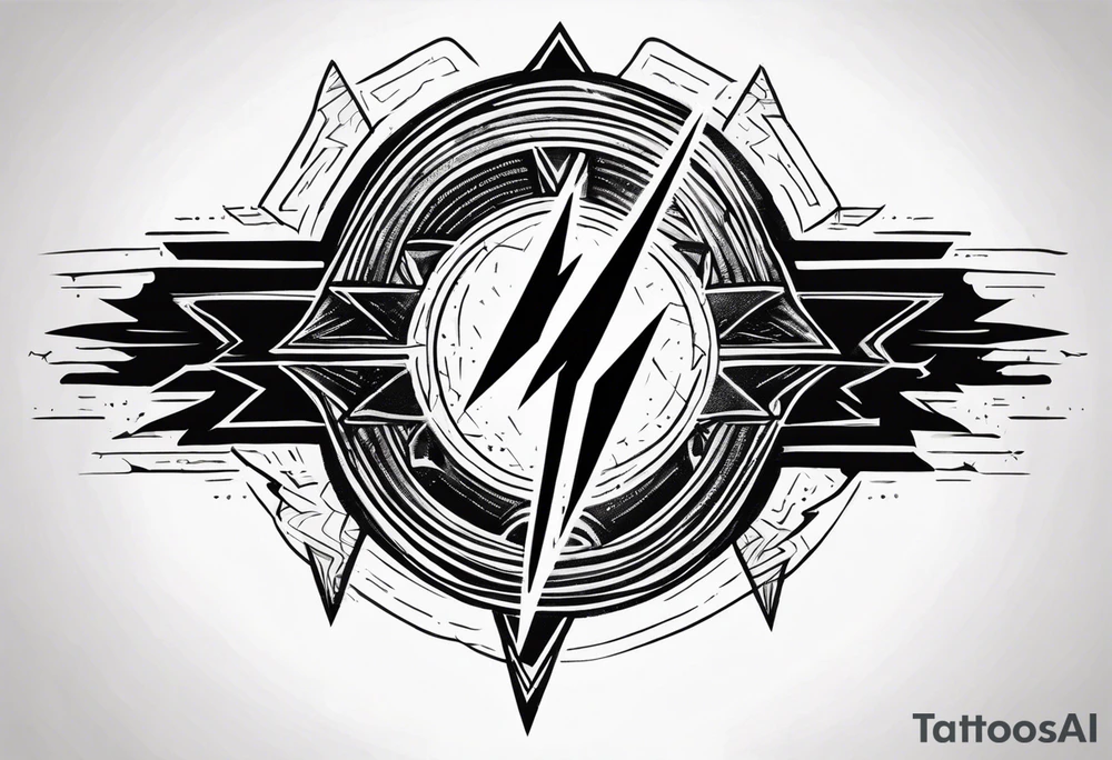Bold Lightning Bolt tattoo idea