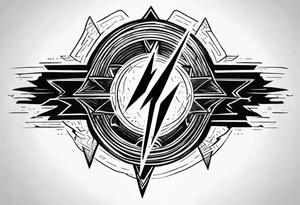 Bold Lightning Bolt tattoo idea