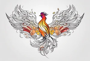 happy 
phoenix tattoo idea