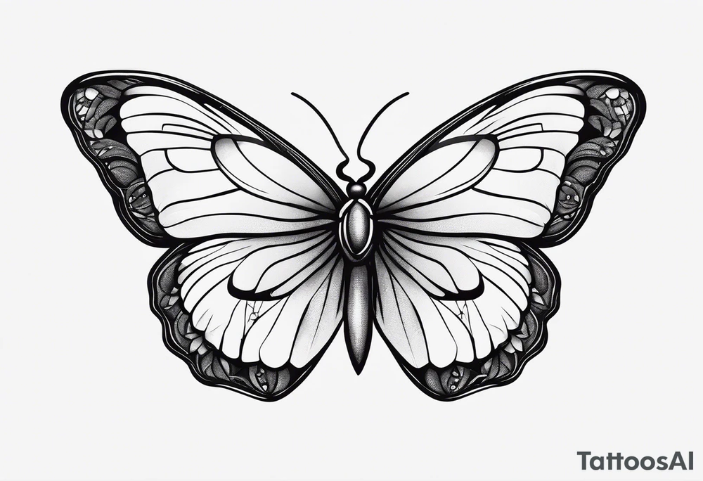 Borboleta minimalista tattoo idea