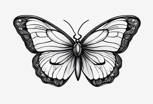 Borboleta minimalista tattoo idea