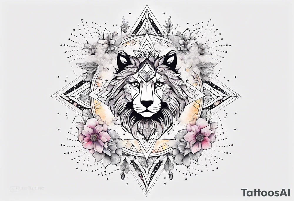 Constellation, animal snow , géométric , flower tattoo idea