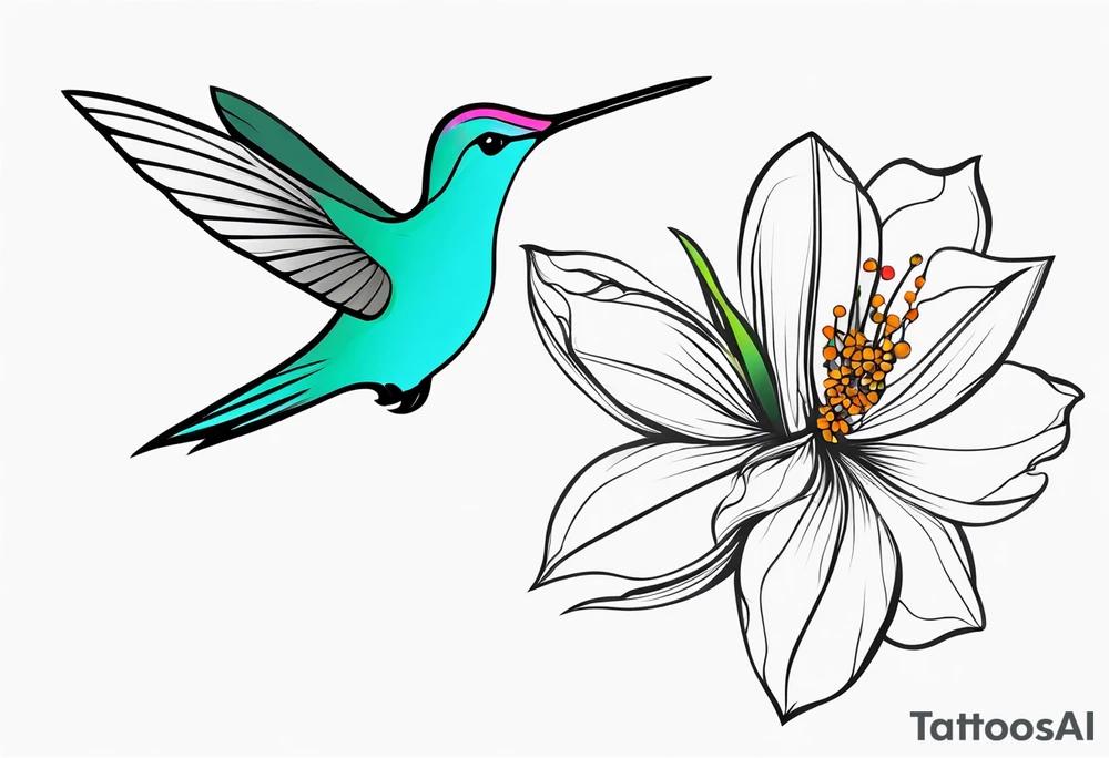 Humming bird and flower for placement on side boob tattoo idea Humming bird and flower for placement on side boob tattoo idea